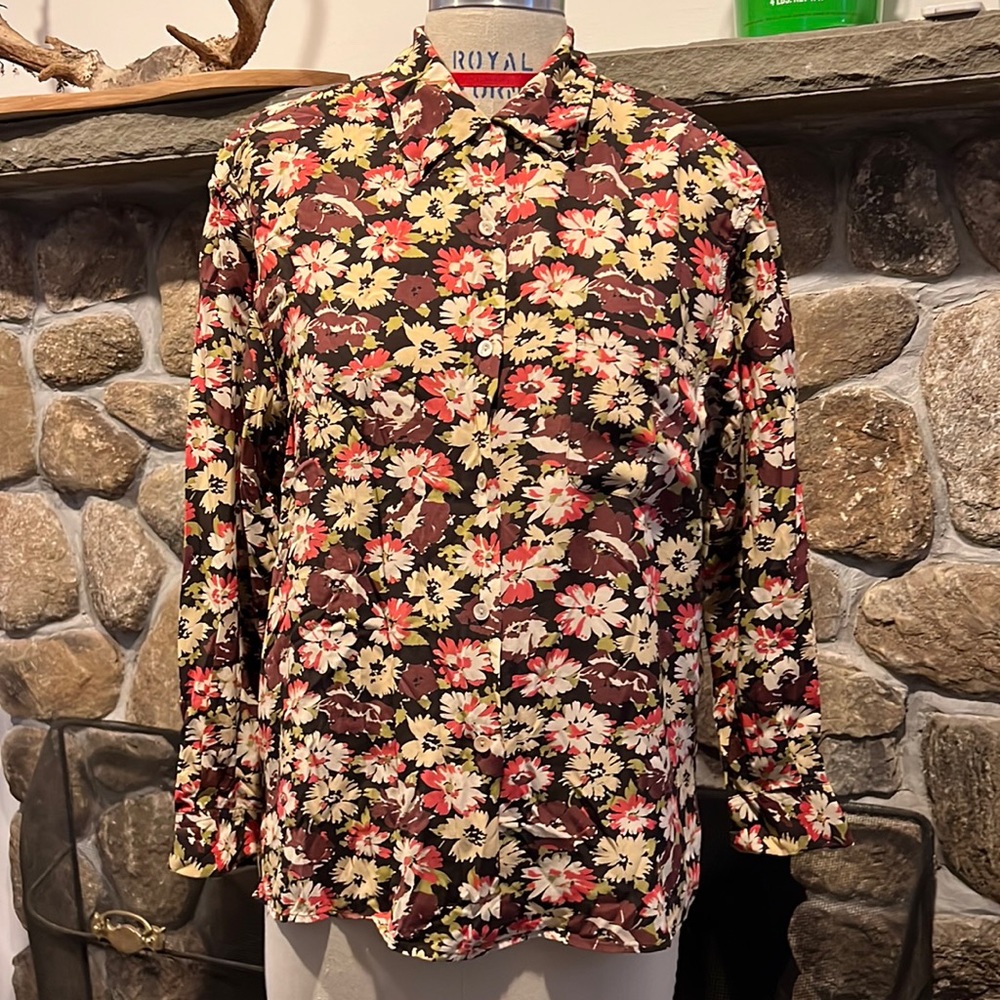 90’s vintage JCREW floral dress shirt